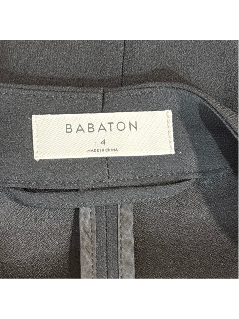 Babaton Power Hip Blazer Jacket Women’s Size 4 Black Tacked Sleeves Aritzia - Picture 8 of 11